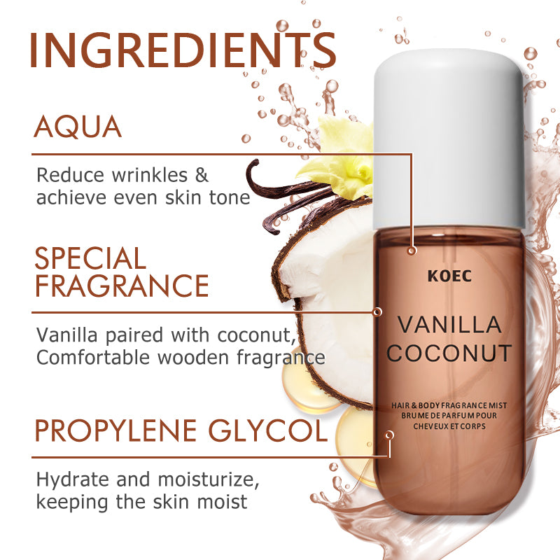 KOEC Vanilla & Coconut Fragran - Perfume Fragrance Moisturizer ulasan dan harga
